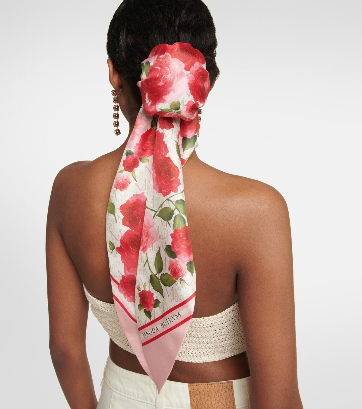 Magda Butrym - Floral silk twill scarf Magda Butrym