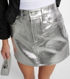 Frame - Le Mini Skirt metallic denim skirt