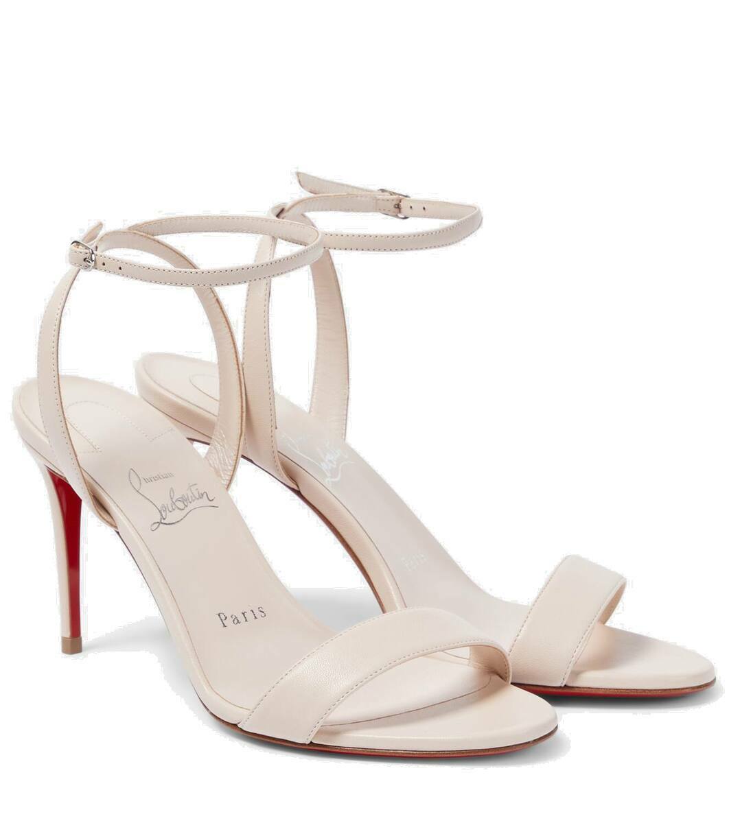 【Christian Louboutin】 Loubigirl 100 leather sandals Loubigirl 100 leather sandals in beige - Christian Louboutin