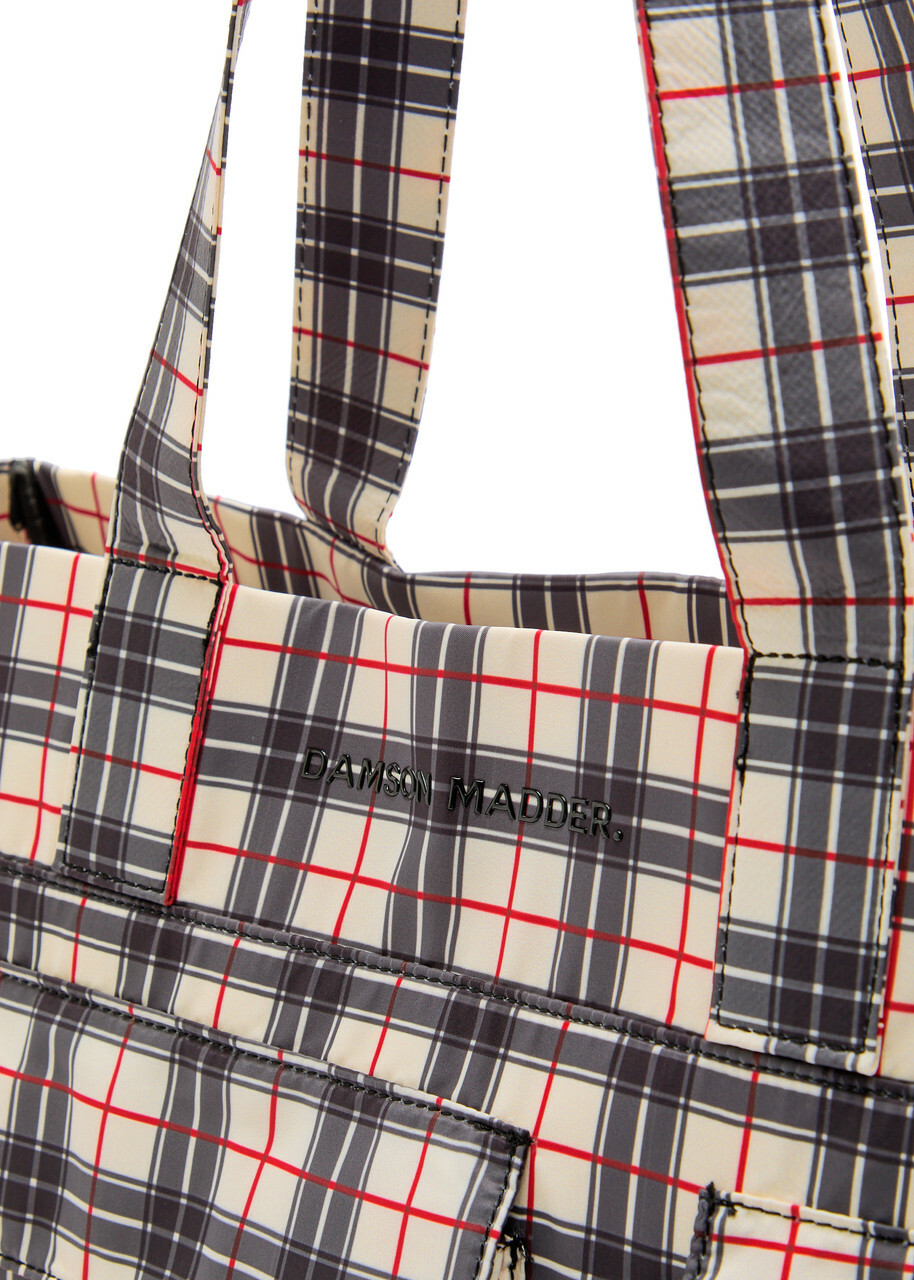 Damson Madder Eliza Checked Shell Tote bag - Yellow - One Size