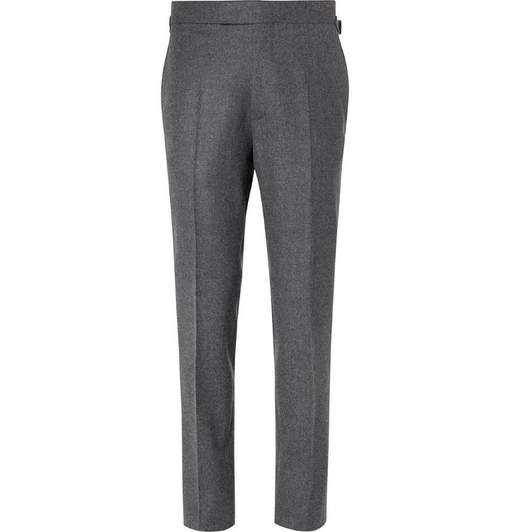 Photo: Kingsman - Rocketman Grey Slim-Fit Wool-Flannel Suit Trousers - Gray