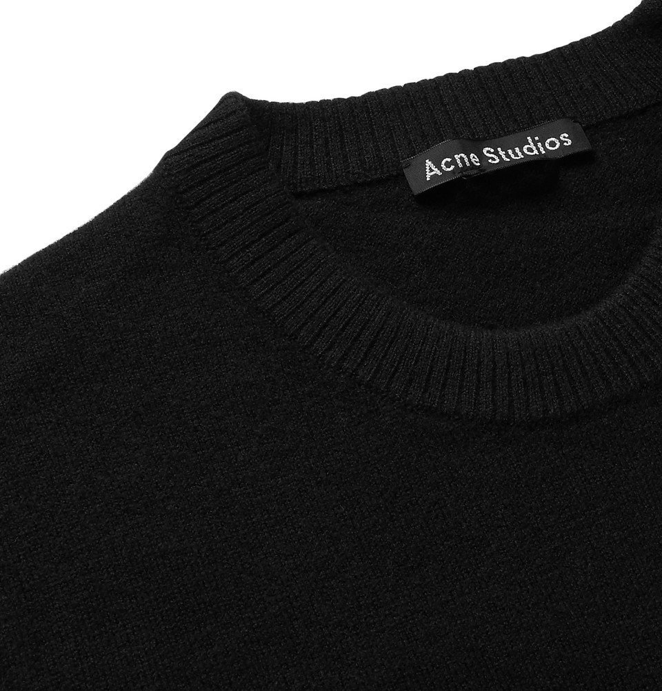 Acne Studios - Nalon Logo-Appliquéd Wool Sweater - Black Acne Studios