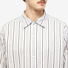 mfpen Men's Generous Shirt in Vintage Brown Stripe