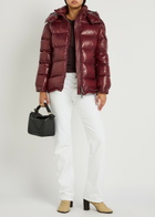 Moncler Maire Padded Hooded Laqué Nylon Jacket Red
