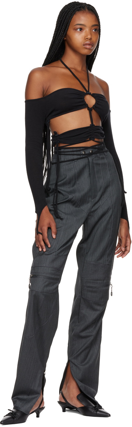 BONBOM Gray Lea Trousers