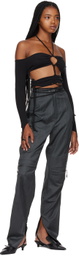 BONBOM Gray Lea Trousers