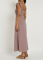 Faithfull The Brand Eudora Gingham Stretch-cotton Midi Dress Red