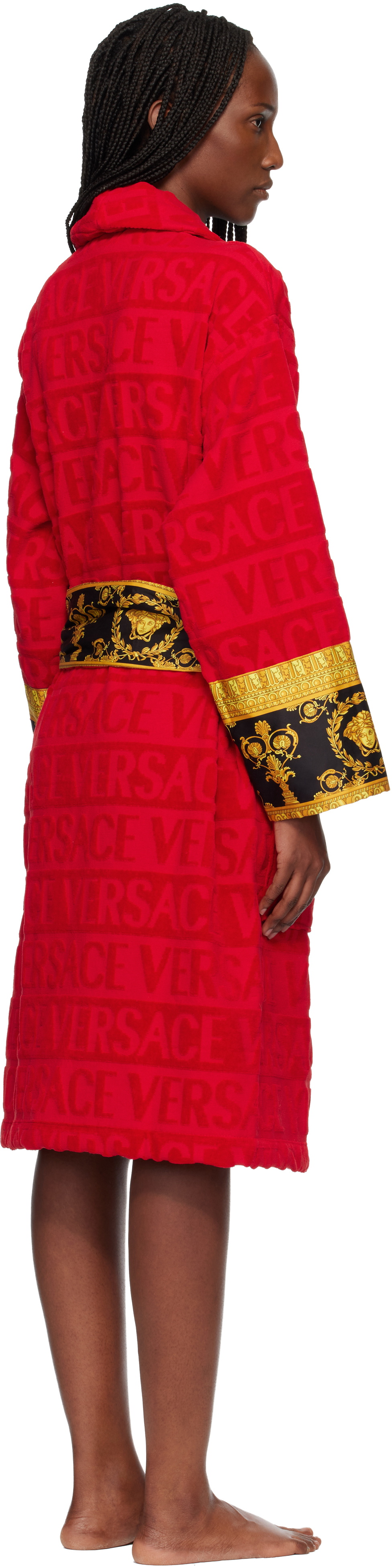 Versace Red 'I Heart Baroque' Bathrobe
