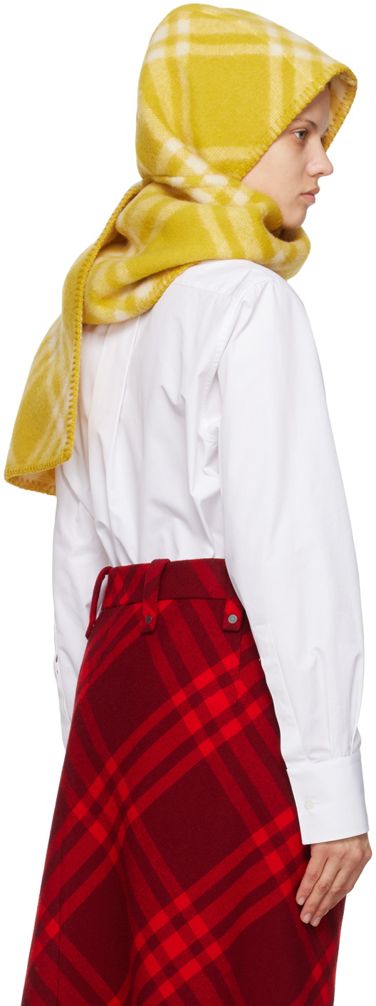 【関税＆送料込み】Burberry Check Scarf Skirt Green Check Wool Cashmere Scarf Miniskirt by Burberry on Sale