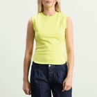 Peachy Den Women's Trixie Sweat Vest Top in Highlighter