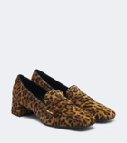 Prada Leopard-print calf hair loafer pumps