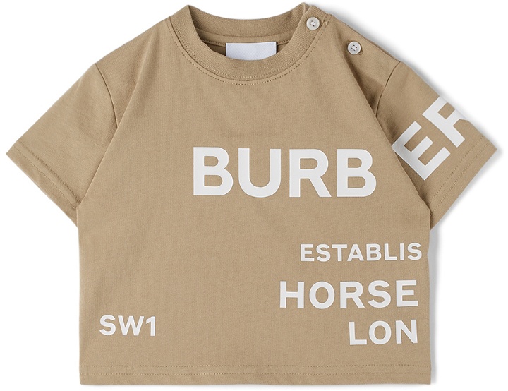 Photo: Burberry Baby Beige Horseferry Print T-Shirt