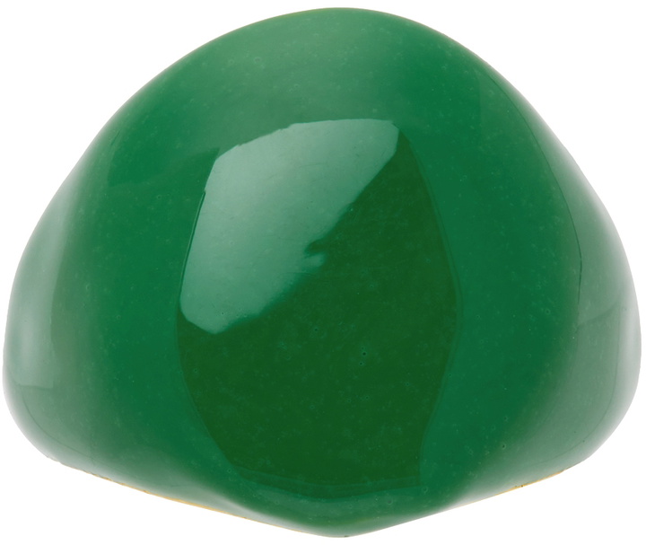 Photo: VEERT Green Enamel Round Signet Ring