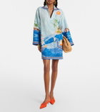 Alémais Island printed linen minidress