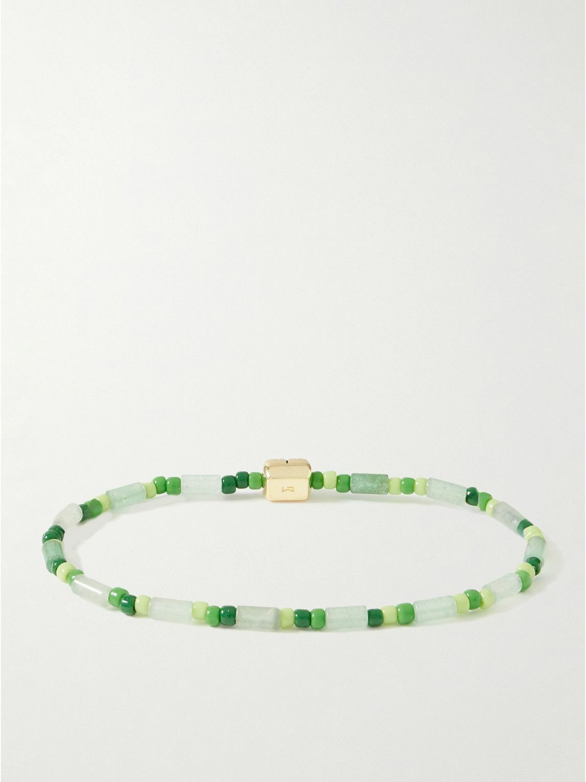Luis Morais - Glass, Gold and Sapphire Beaded Bracelet