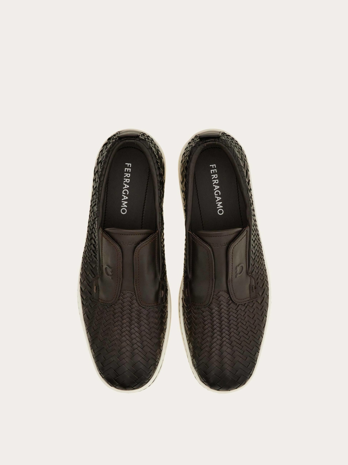 Ferragamo Mens Derby slip-on in Brown