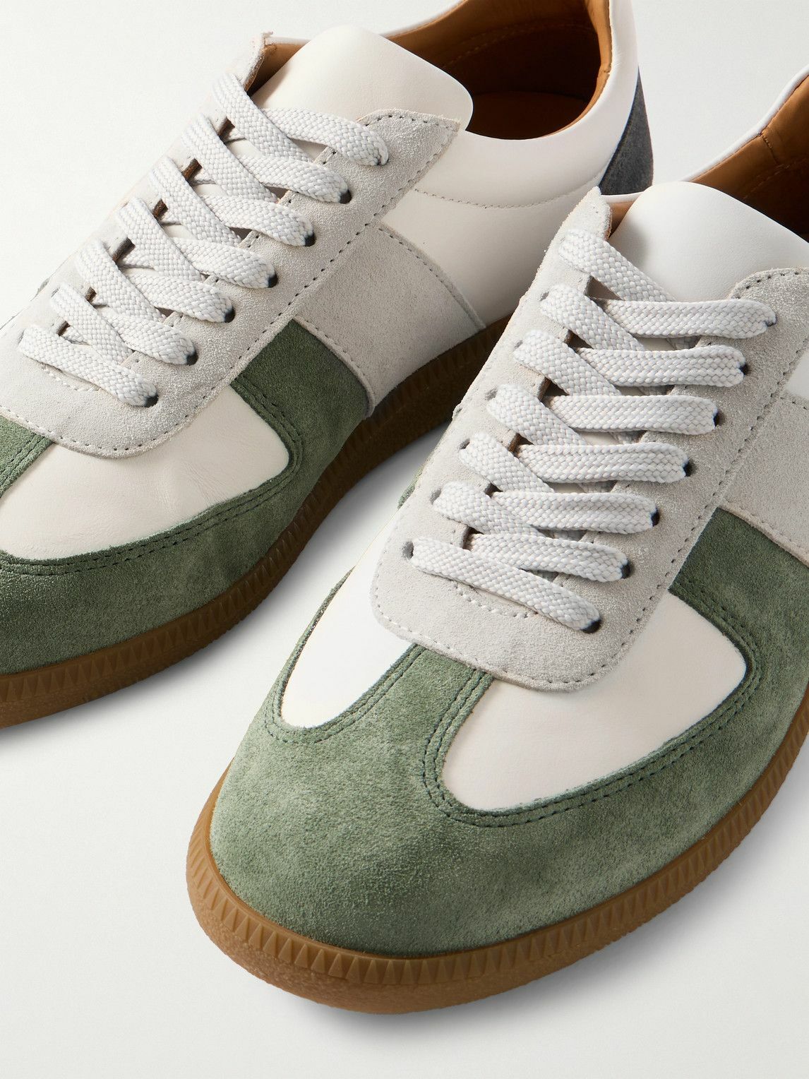 Mr P. - Ansel Suede and Leather Sneakers - Neutrals