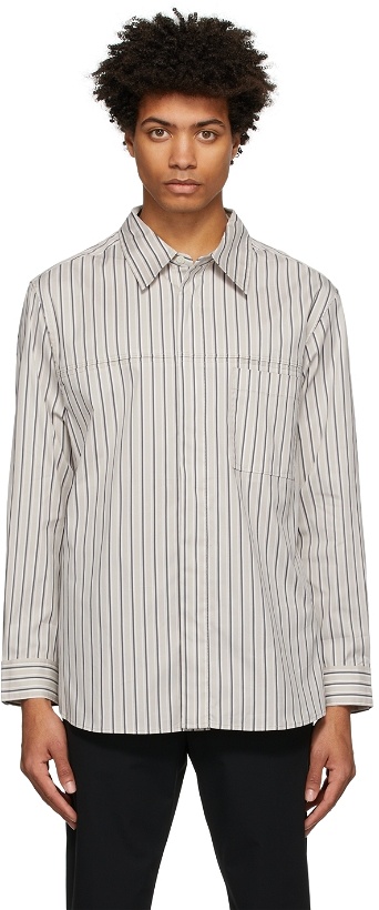 Photo: 3.1 Phillip Lim Taupe Relaxed Fit Shirt