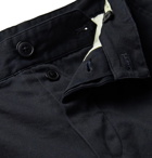 Bellerose - Midnight-Blue Pleated Cotton-Twill Trousers - Blue