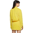 Anton Belinskiy SSENSE Exclusive Yellow Velvet Jacket