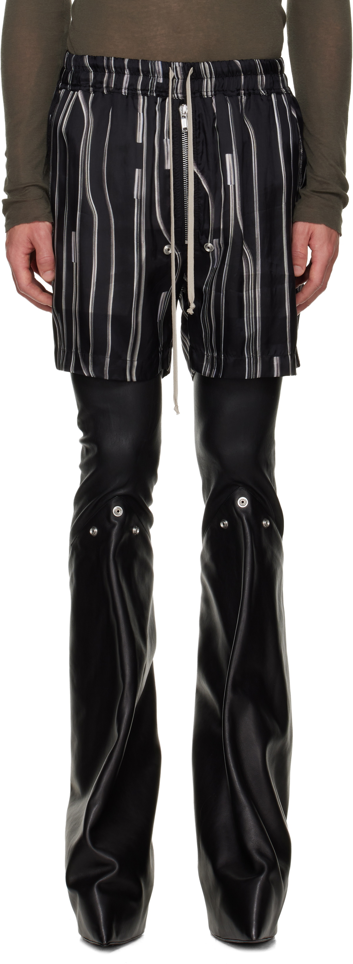 Rick Owens Black Drawstring Karloff Boxer Shorts Rick Owens