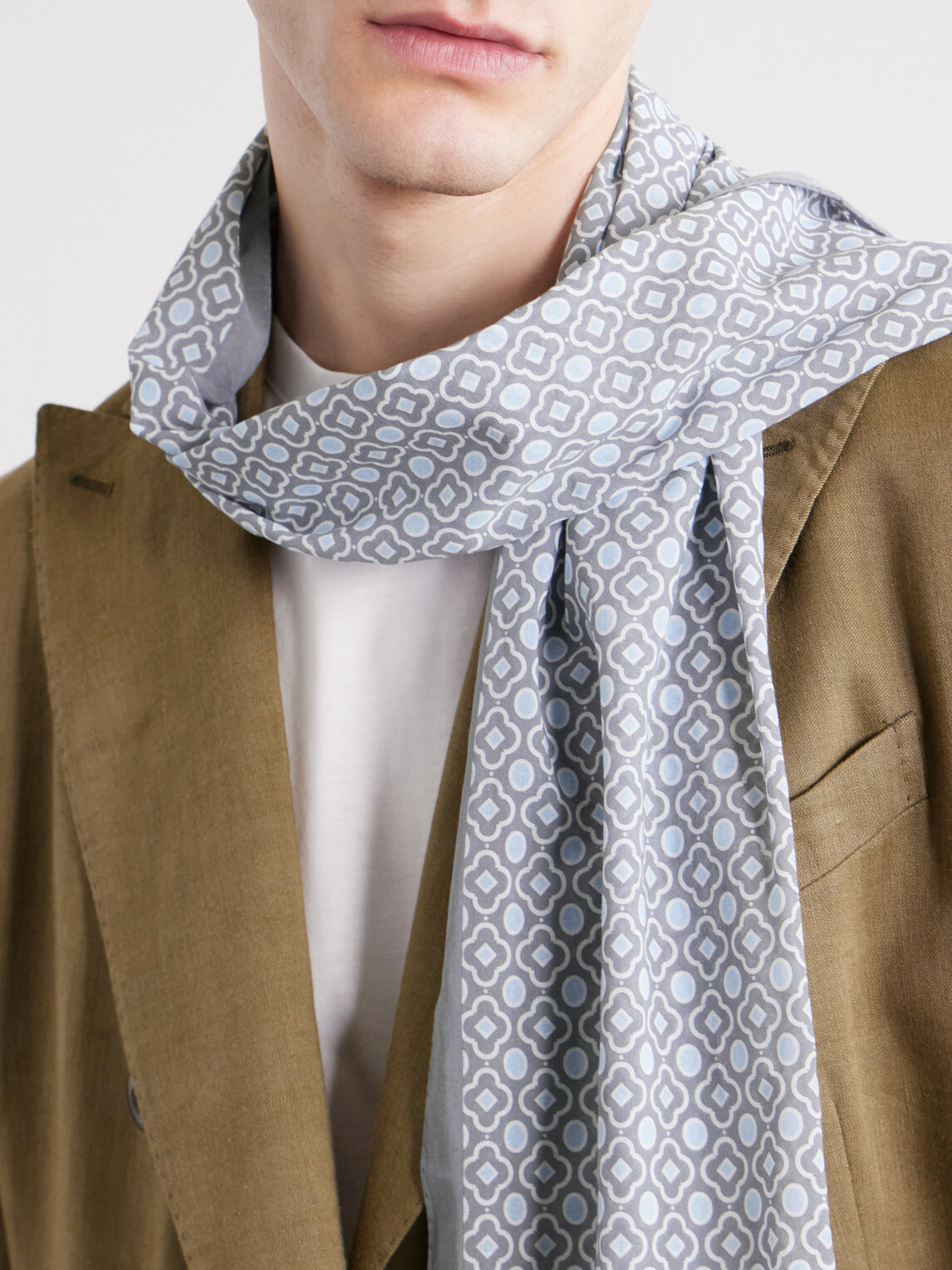 Anderson & Sheppard - Printed Cotton-Voile Scarf