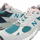 New Balance Men's M991PSG - Made in England Sneakers in Grey/Teal