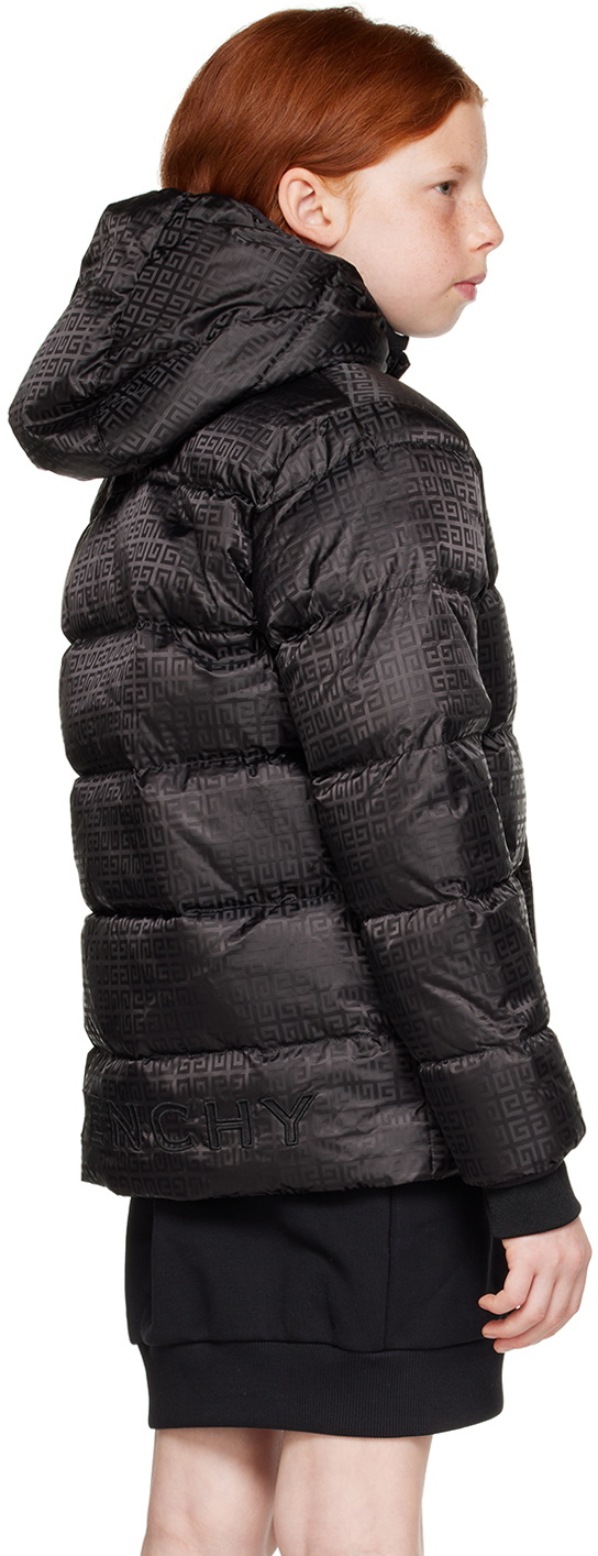 4G metallic down jacket in silver - Givenchy Kids