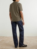 A.P.C. - Logo-Intarsia Cotton Polo Shirt - Green