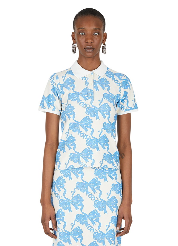 Photo: Maisie Wilen Au Fait Ribbon Print Polo Shirt