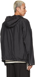 Jil Sander Black Silk Anorak Jacket