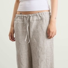 Deiji Studios Women's Double Waist Linen Pants in Haze Blue