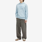 JW Anderson Men's Logo Embroidery Hoodie in Pale Blue
