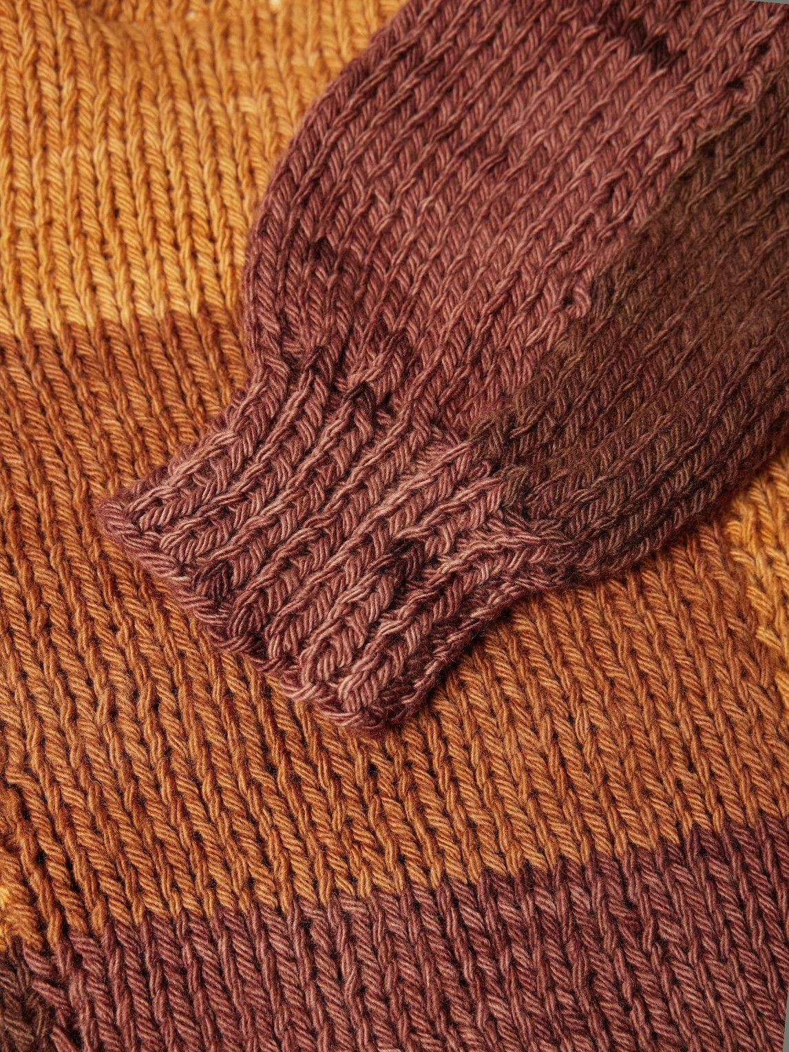 Kartik Research - Jacquard-Knit Wool Sweater - Orange
