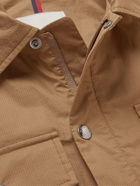 MONCLER - Astruc Logo-Appliquéd Cotton-Ripstop Overshirt - Brown - 4