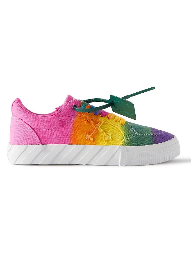 Photo: Off-White - Low Vulcanized Tie-Dyed Canvas Sneakers - Purple