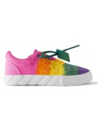 Off-White - Low Vulcanized Tie-Dyed Canvas Sneakers - Purple