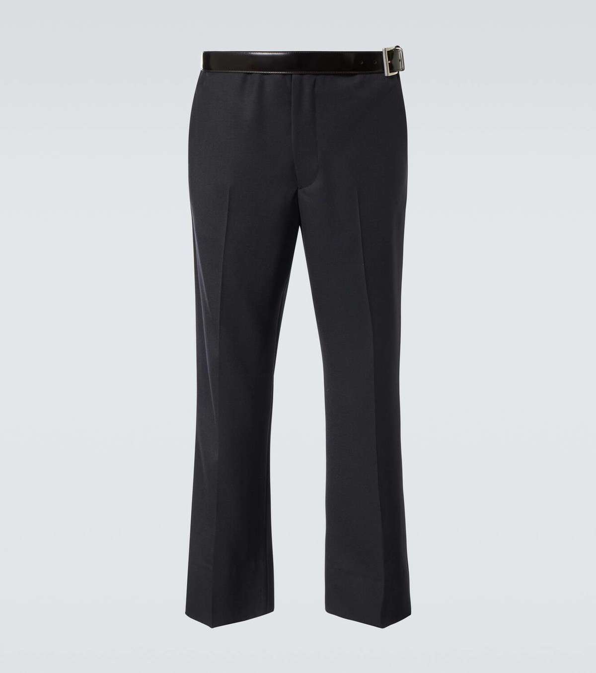 Prada Belted wool gabardine straight pants Prada display picture 1