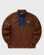 New Balance Polar Fleece 1/2 Zip Brown Mens Half-Zip