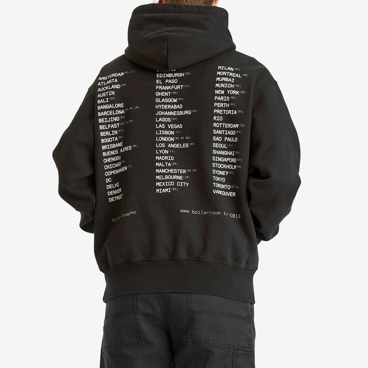 Boiler Room Men's World Tour Hoodie in Black
