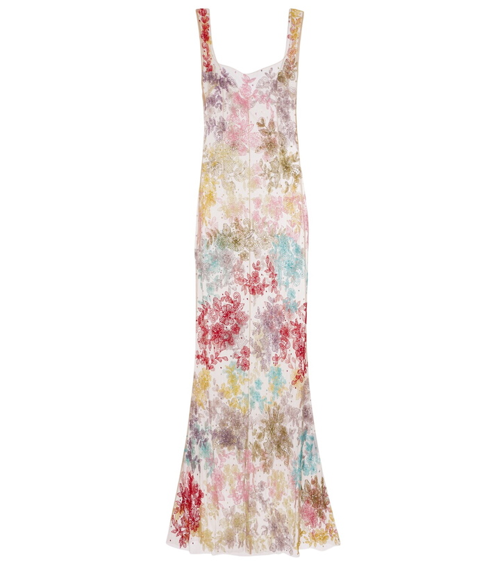 Photo: Clio Peppiatt Cora embellished sheer tulle gown