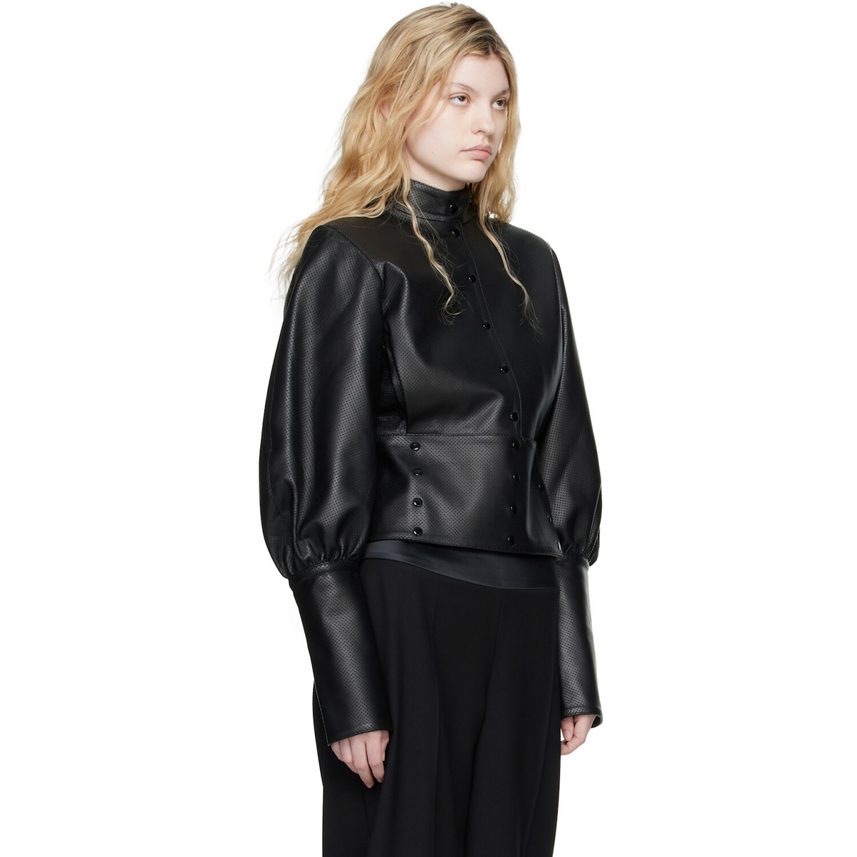 FIDAN NOVRUZOVA Black Elena Leather Jacket