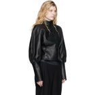 FIDAN NOVRUZOVA Black Elena Leather Jacket