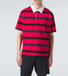 Prada Oversized striped cotton piqué polo shirt