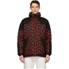 Givenchy Reversible Black and Red Refracted Puffer Coat