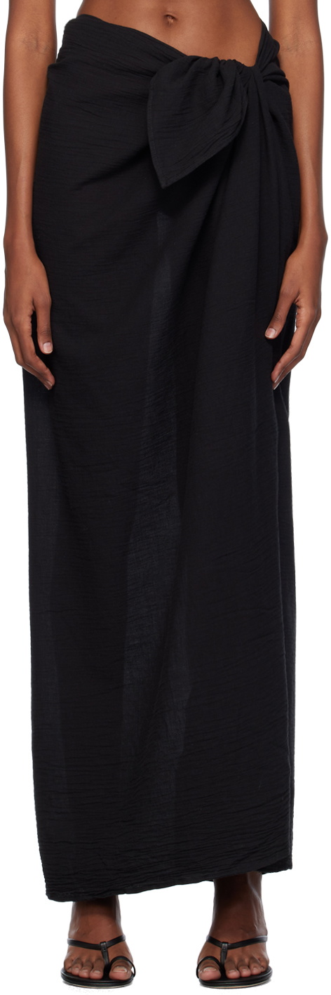 ÉTERNE Black Esme Maxi Cover Up