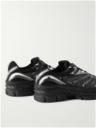 Valentino - Valentino Garavani MS-2960 Studded Leather and Mesh Sneakers - Black