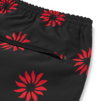 Club Monaco - Mid-Length Printed Swim Shorts - Black