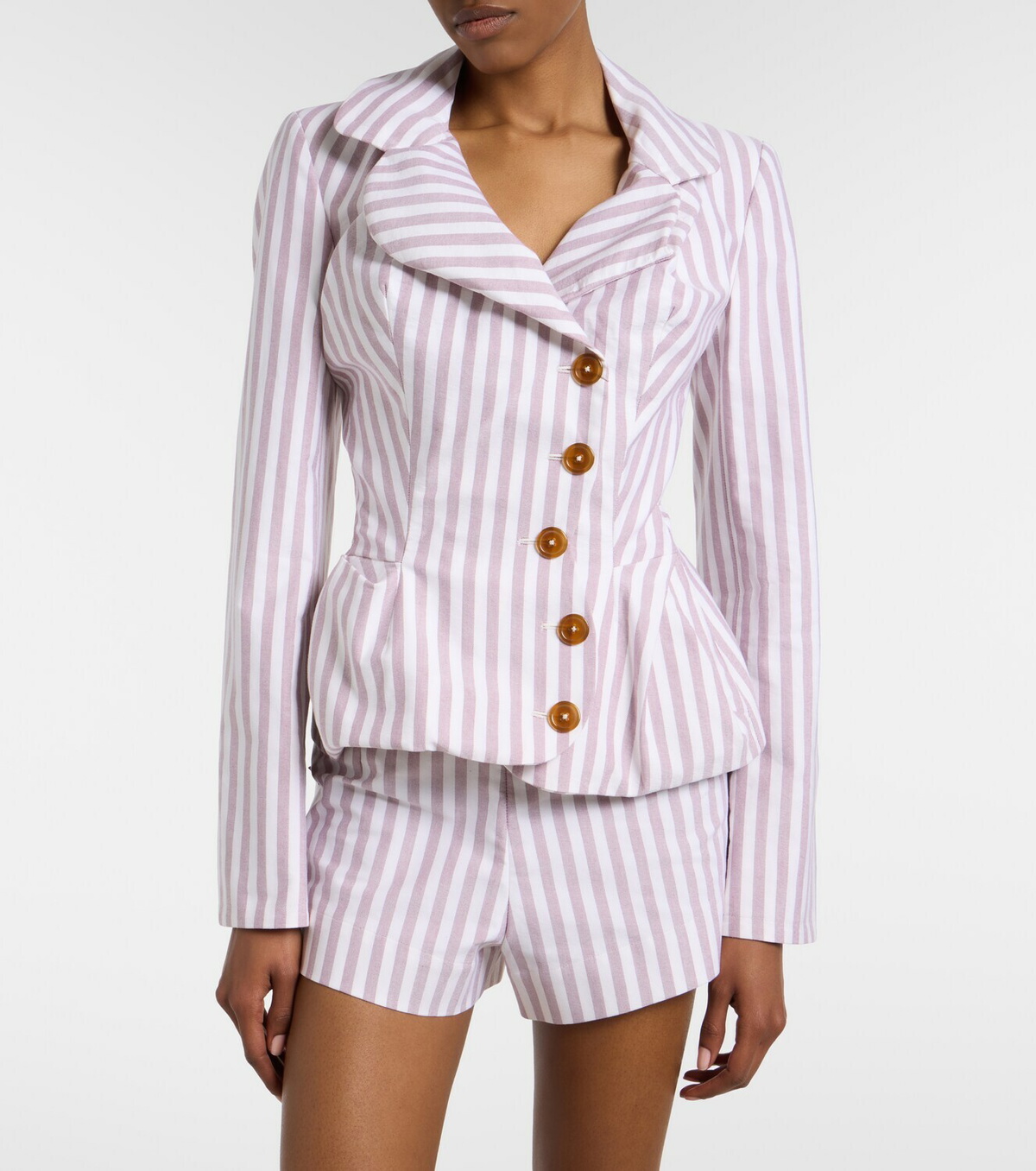 Vivienne Westwood Drunken Tailored striped cotton jacket