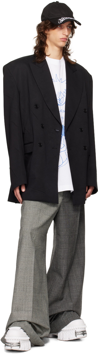 VETEMENTS Gray Split Deconstructed Tailored Trousers